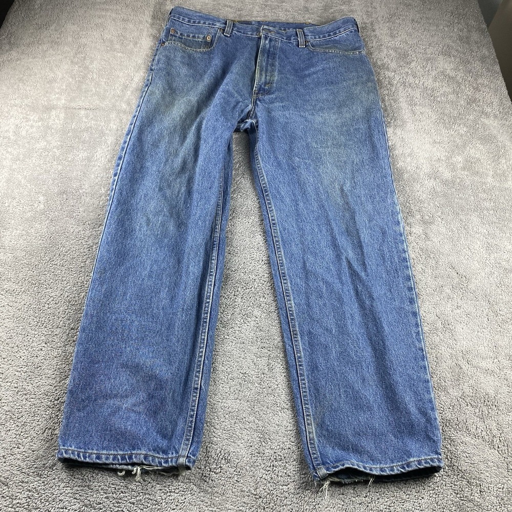 Levis 550 Relaxed Fit Tapered Leg Jeans Mens 38x30 Blue Denim Vintage Y2K